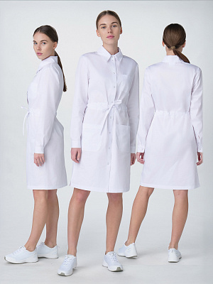Халат женский Сансара-001 (тк.Смесовая,160) MedLine, белый MedLine в Тюмени