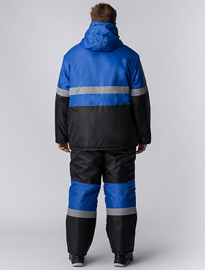 Костюм зимний Мегрес-2 СОП (тк.OxLine,90) п/к, васильковый/черный Факел Спецодежда в Тюмени 19