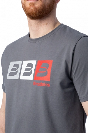 Футболка Brodeks KS705, серый