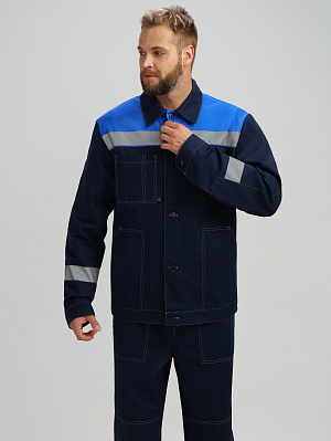 Костюм Лигор-2 СОП (тк.Саржа,250) п/к, т.синий/васильковый Факел Спецодежда в Тюмени 0